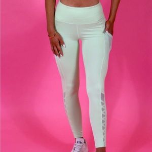 Size large light green leggings